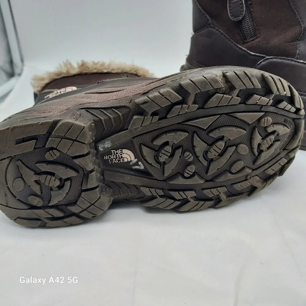 The North Face Girls‎ Heatseeker Waterproof Brown Winter Boots Faux Fur Size 2